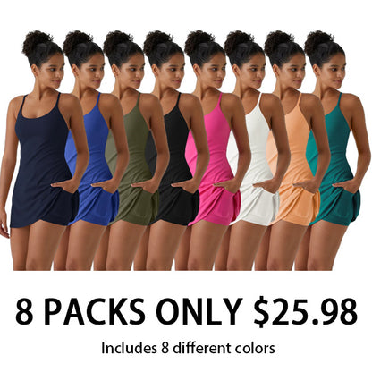 Softlyzero Plush Backless Active Dress-Easy Peezy
