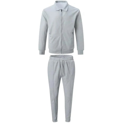 Men’s Zip-Up Tracksuit Set – Sporty 2-Piece Jacket & Pants with Drawstring Waist