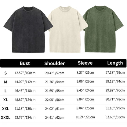 Oversized T Shirts Acid Wash Cotton Crew Neck Half Short Sleeve Summer Unisex Tees Casual Loose Fit Solid Streetwear Comfortable Tops Basic Womenswear Plain Tshirt