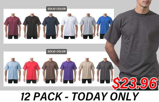 🔥Men's Heavyweight Cotton Short Sleeve Crew Neck T-Shirt