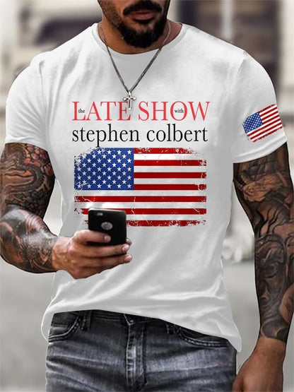 Men's Retro Last Last Show Print T-Shirt