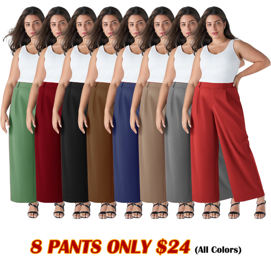 Women Wide Leg Pants with Pockets