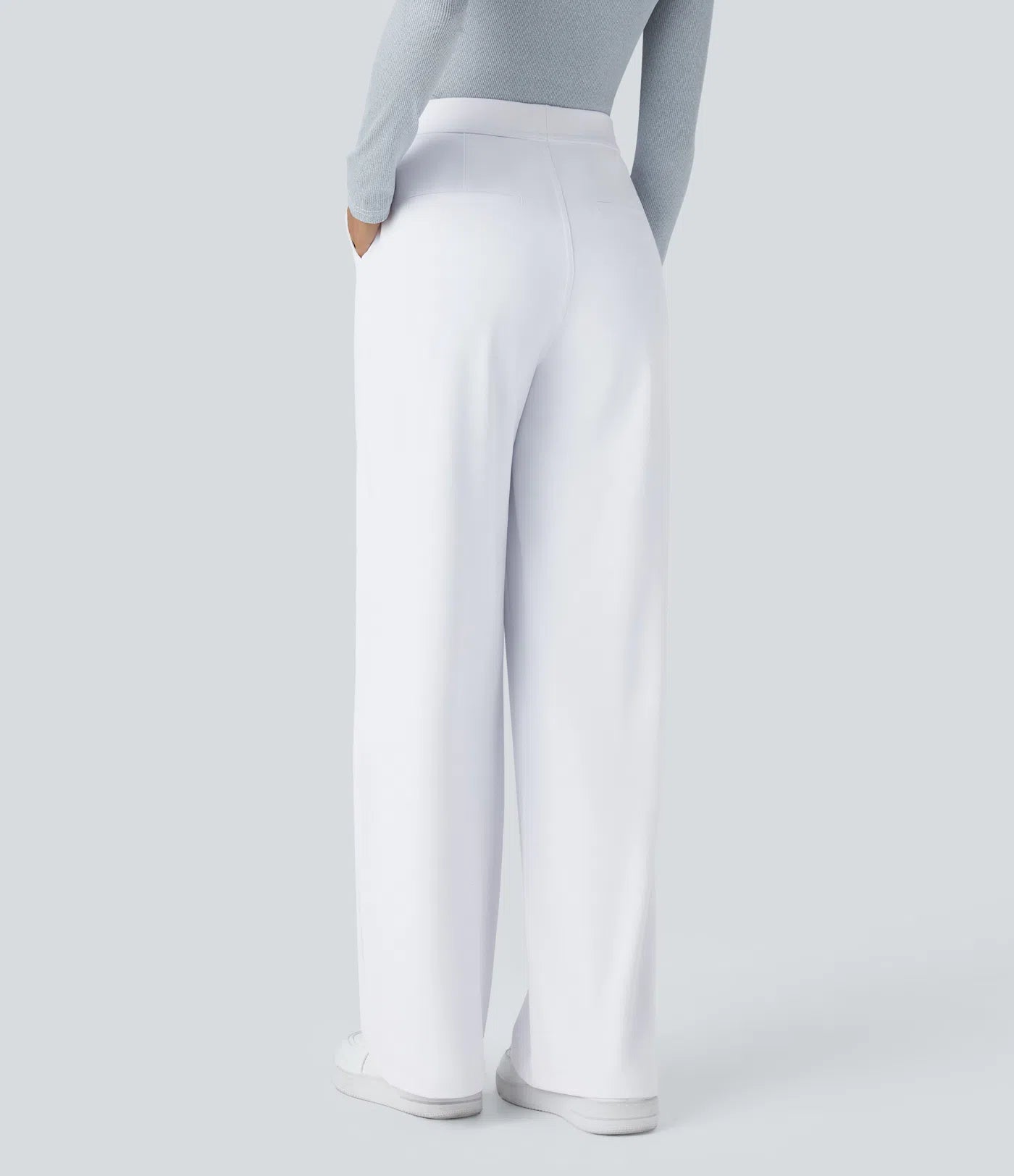⏰Big Spring Sale!High Waisted Side Pocket Straight Leg Work Pants