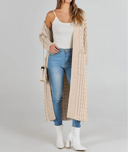 Women's Long Cardigan 2024 Oversized Coat Long Sleeve Open Cardigan Knitted Extra Long Coat Autumn Fashion Jacket Clothes