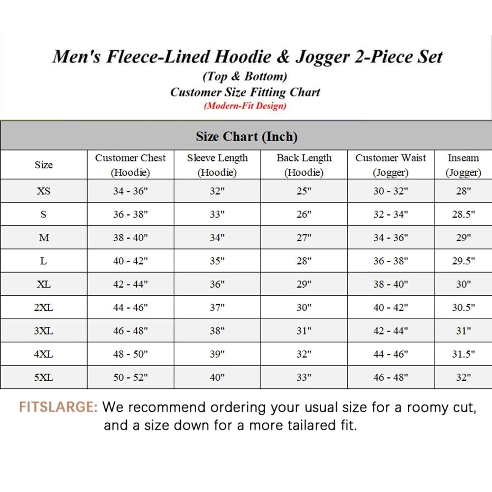 Men’s Multi Pack Fleece Zip Hoodie & Jogger Sets