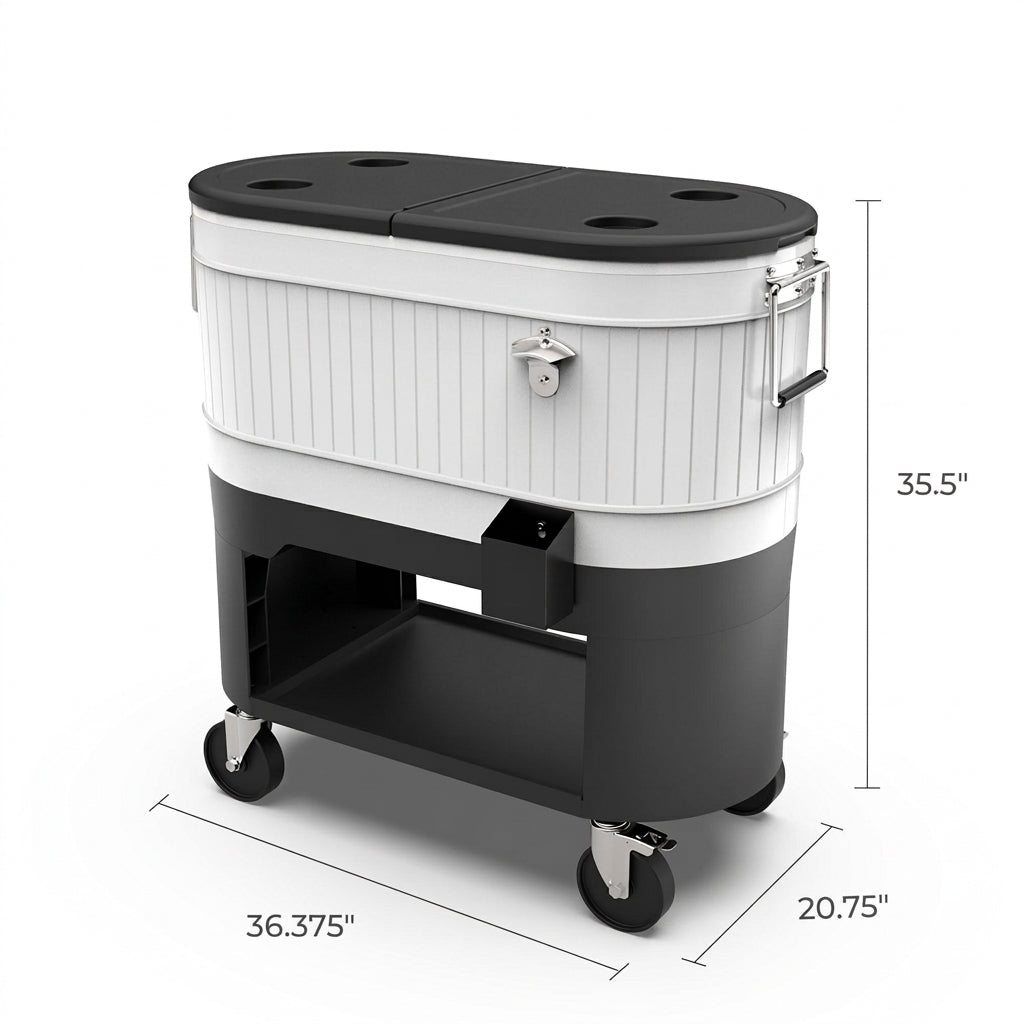 🎉Mobile Wheeled Patio Cooler – Large Outdoor Wheeled Cooler