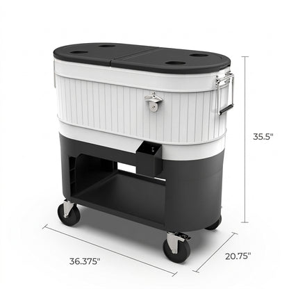🎉Mobile Wheeled Patio Cooler – Large Outdoor Wheeled Cooler