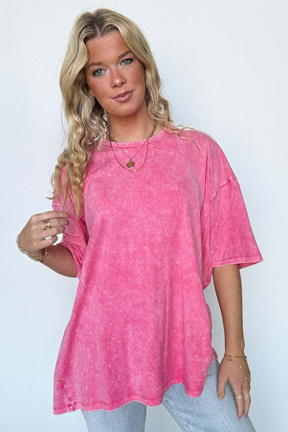 Weekend Awaits Mineral Wash Oversized Top - BACK IN STOCK