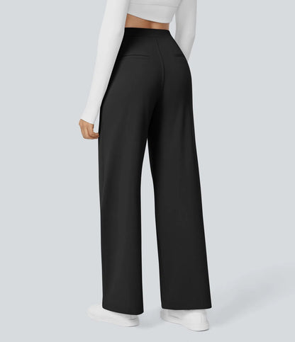 ⏰Big Spring Sale!High Waisted Side Pocket Straight Leg Work Pants