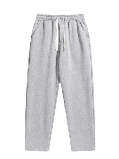 Men's Regular Fit Solid Drawstring Waist Sweatpants