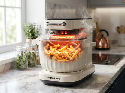 Kitchen Master 2-in-1 Mixing Fryer-Cream White