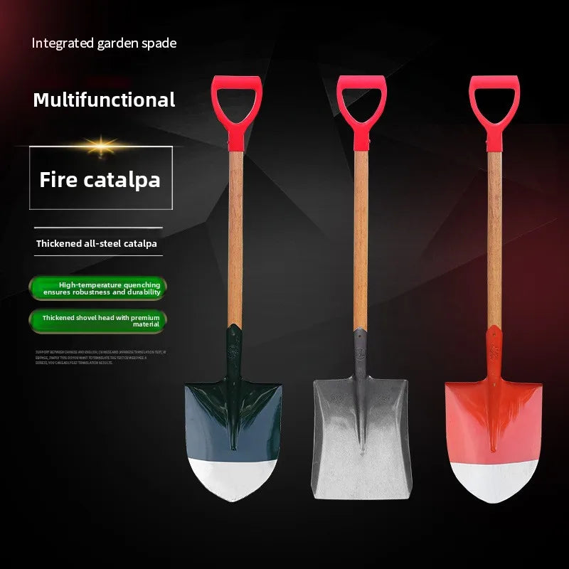 Firefighting Tool Equipment Iron Shovel with Square and Flat Design Exercise Trowel Pointed Shovel for Firefighting