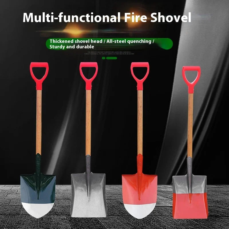 Firefighting Tool Equipment Iron Shovel with Square and Flat Design Exercise Trowel Pointed Shovel for Firefighting