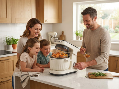 Kitchen Master 2-in-1 Mixing Fryer-Cream White