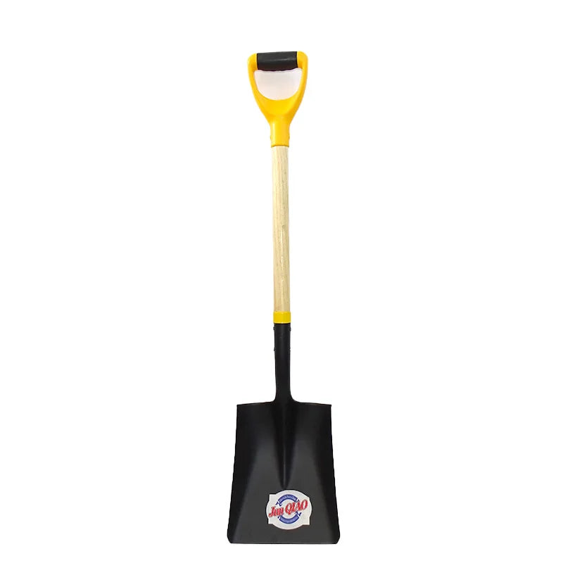 Heavy Duty Metal Iron square Spade Shovel with Wooden Handle Garden Manual Digging Tools