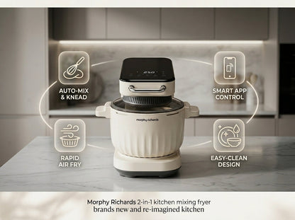 Kitchen Master 2-in-1 Mixing Fryer-Cream White