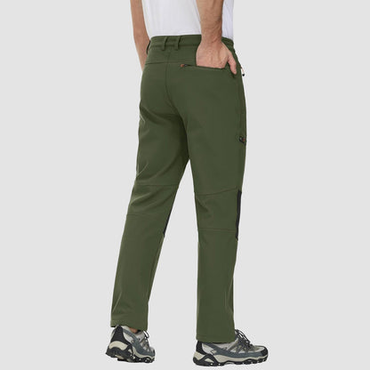 Men's Fleece-Lined Winter Ski Pants – Water-Resistant with 4 Zip Pockets
