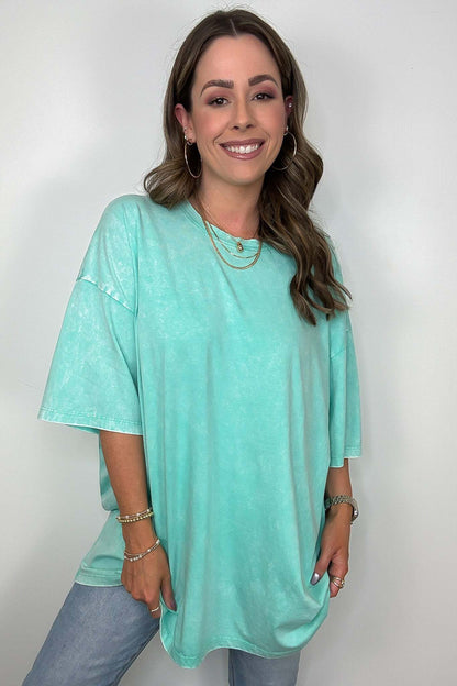 Weekend Awaits Mineral Wash Oversized Top - BACK IN STOCK