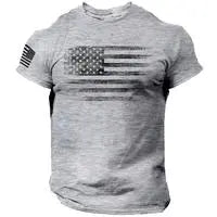 Rogue Style USA Distressed Flag Men's T-Shirt, Casual Cotton Tee - Menswear