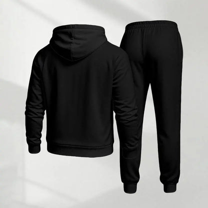 Blessed Cross Letter Print Hoodie & Drawstring Sweatpants Set