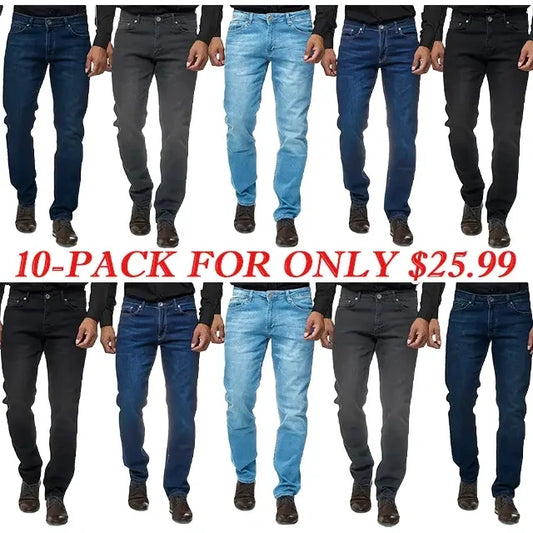 ⏰5-PACK ONLY $24.99⏰ Men's loose straight jeans - Brands at low prices, only available on our website.