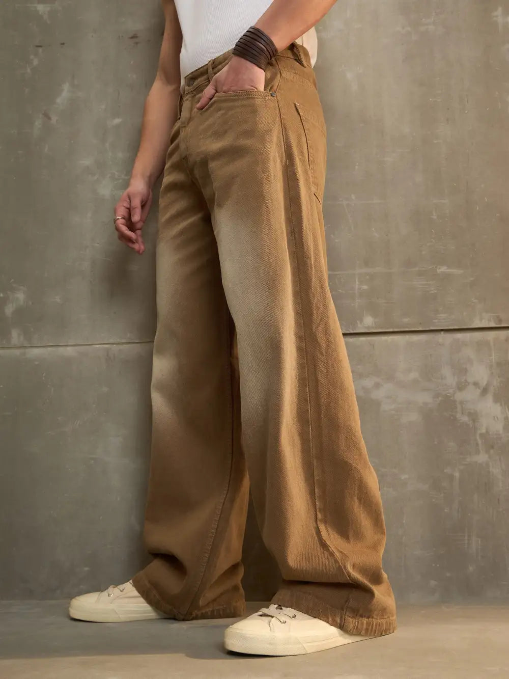 Men Basic Wide Leg Jeans