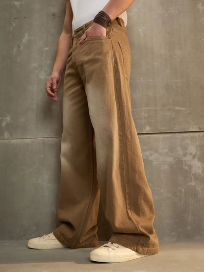 Men Basic Wide Leg Jeans