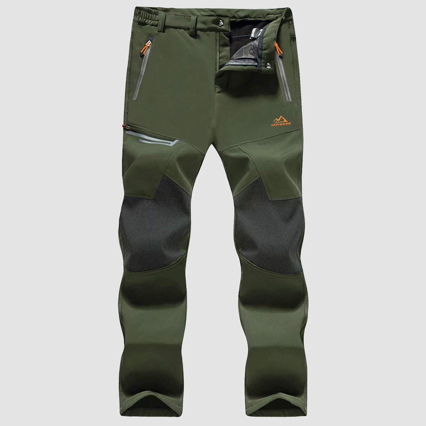 Men's Fleece-Lined Winter Ski Pants – Water-Resistant with 4 Zip Pockets