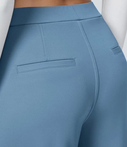 ⏰Big Spring Sale!High Waisted Side Pocket Straight Leg Work Pants
