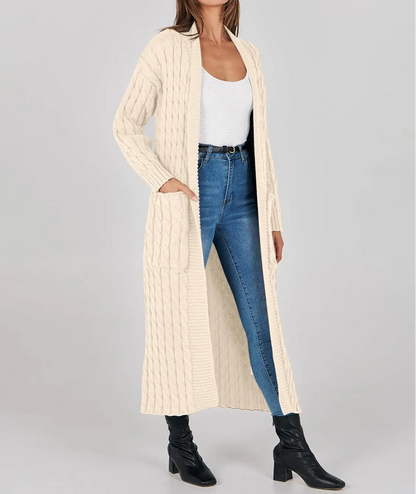 Women's Long Cardigan 2024 Oversized Coat Long Sleeve Open Cardigan Knitted Extra Long Coat Autumn Fashion Jacket Clothes