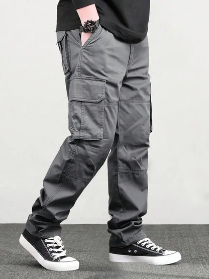 Men's Loose Solid Pocket Cargo Pants