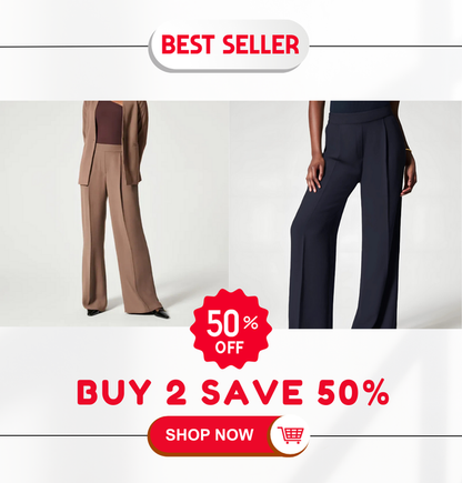 🔥 HOT SALE 50% OFF ✨ Crepe Pleated Women Trousers