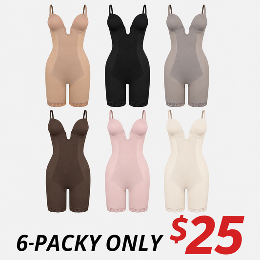 Joyshaper Backless Deep U Plunge Shapewear Strapless Bodysuit
