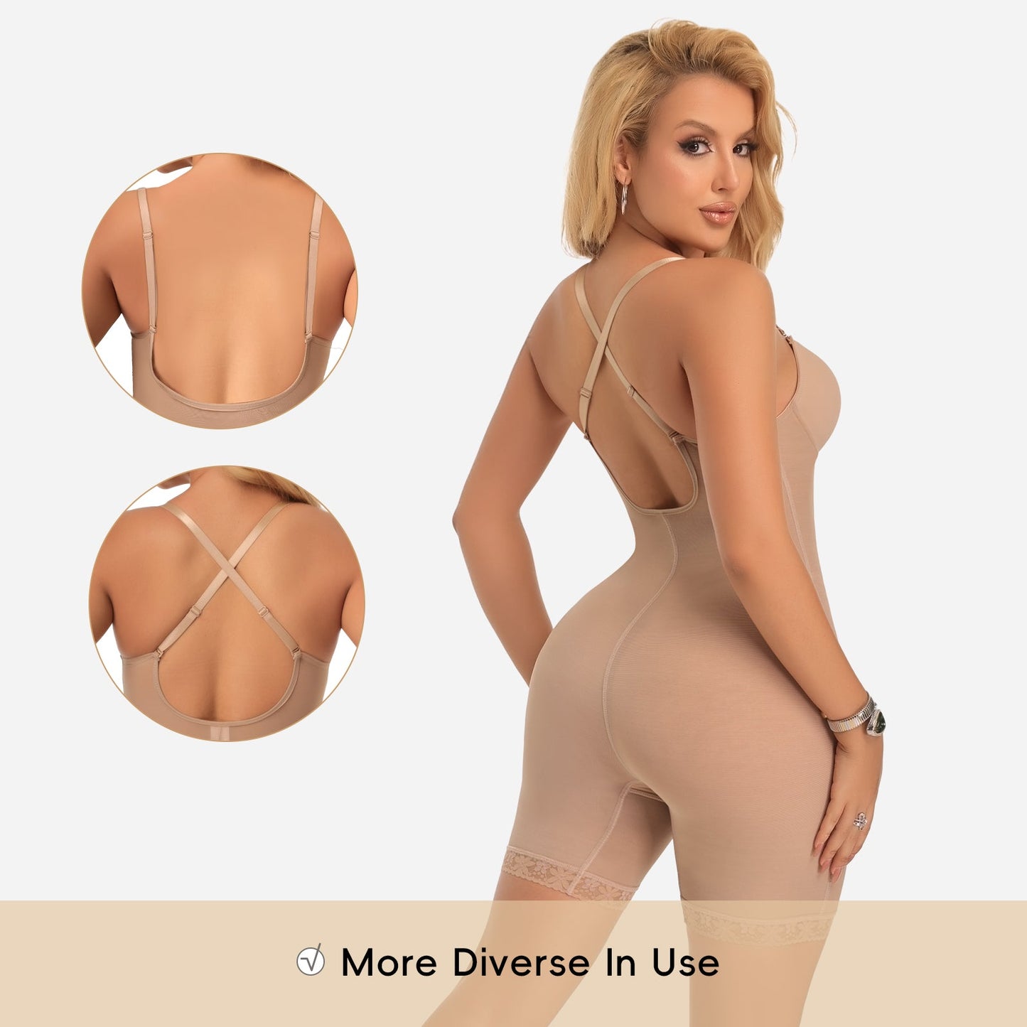 Joyshaper Backless Deep U Plunge Shapewear Strapless Bodysuit