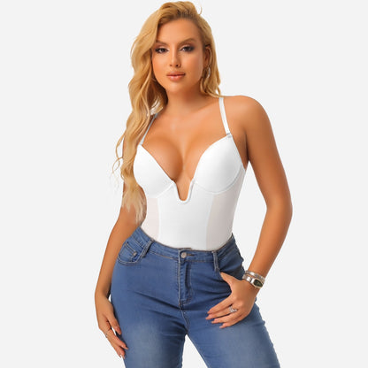 Joyshaper Backless Deep U Plunge Shapewear Strapless Bodysuit