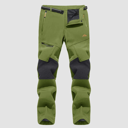 Men's Fleece-Lined Winter Ski Pants – Water-Resistant with 4 Zip Pockets