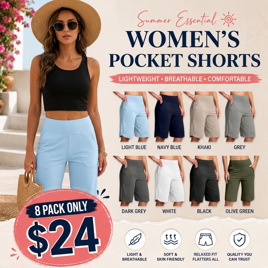 Kendall - High Waist Pocket Biker Shorts