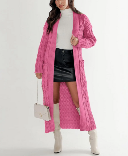 Women's Long Cardigan 2024 Oversized Coat Long Sleeve Open Cardigan Knitted Extra Long Coat Autumn Fashion Jacket Clothes