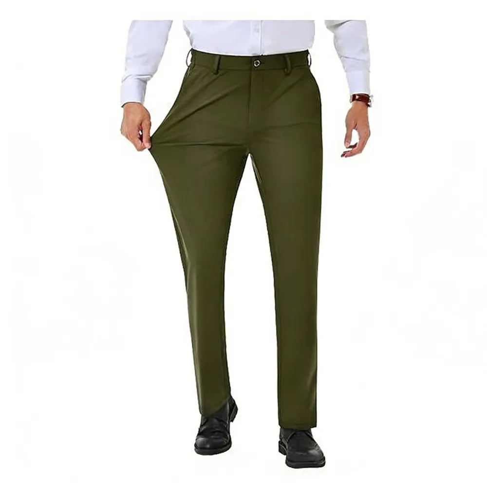 Men's Stretch Dress Pants No Iron Golf Pants Expandable