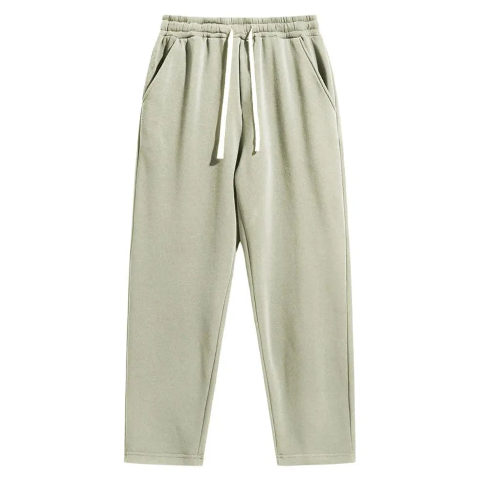 Men's Cotton Casual Regular Fit Solid Drawstring Waist Sweatpants
