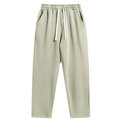 Men's Cotton Casual Regular Fit Solid Drawstring Waist Sweatpants
