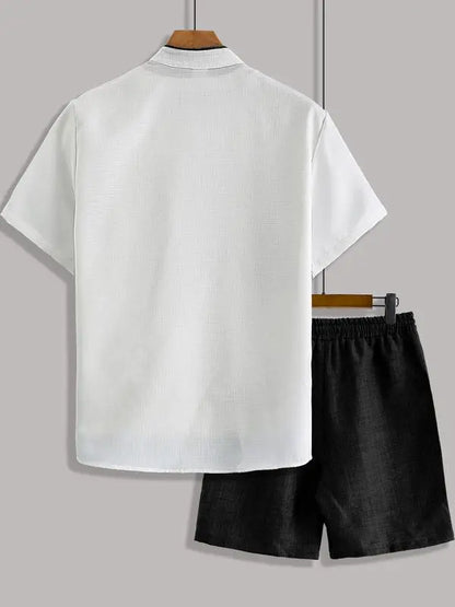 Daily Wear two-Piece Set Men's Casual Top & Track Shorts