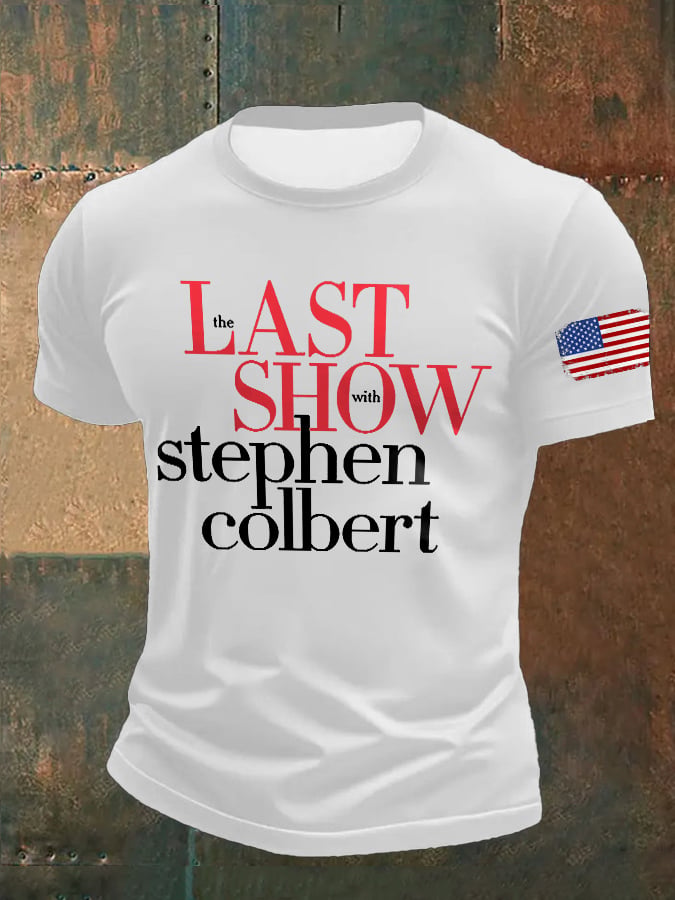 Men's Retro Last Show Print T-Shirt