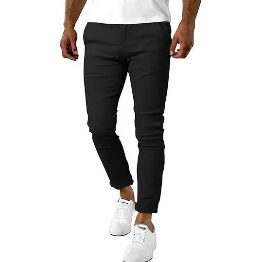 Men's Casual Slim Fit Pants Skinny Stretch Dress Slacks