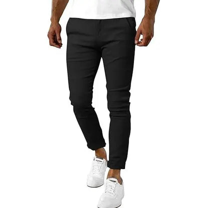 Men's Casual Slim Fit Pants Skinny Stretch Dress Slacks