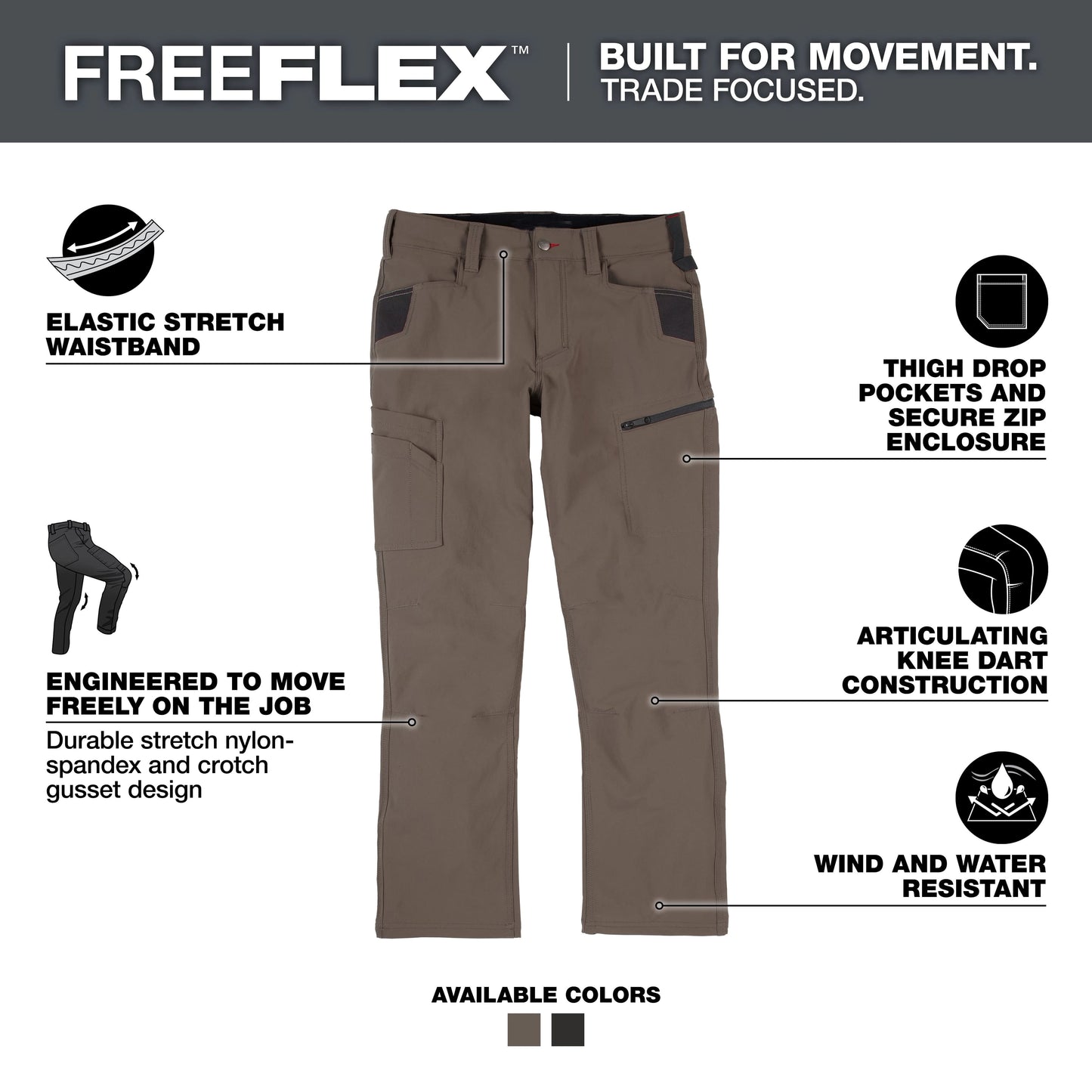 Men's Ripstop Tech Pants,Water Resistant Outdoor Tactical Pants