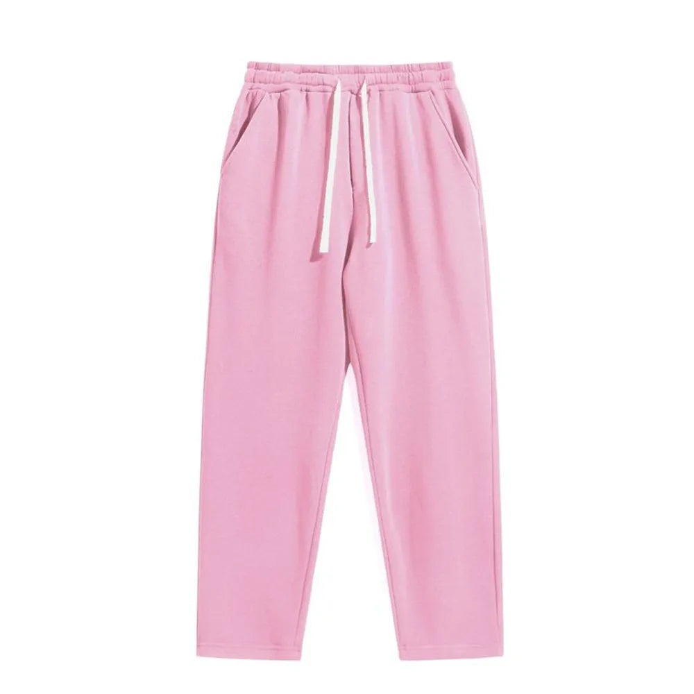 Men's Cotton Casual Regular Fit Solid Drawstring Waist Sweatpants