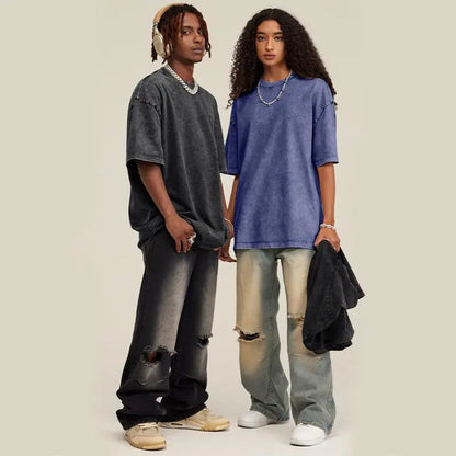 Acid Wash Unisex Oversized Cotton Comfort Tee