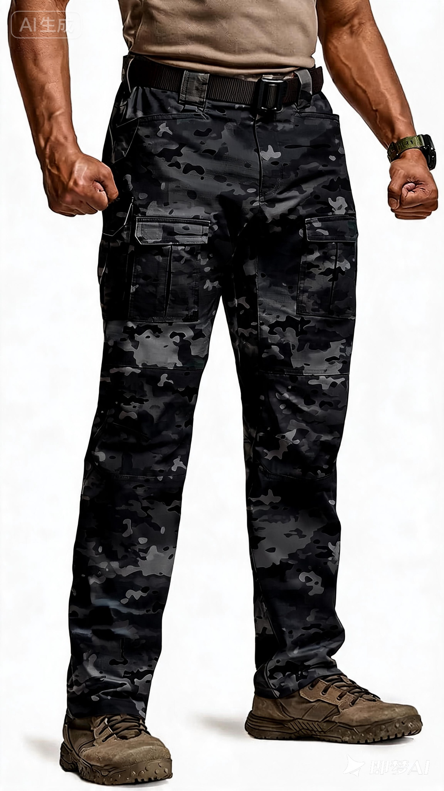 Men's Flex Ripstop Tactical Pants, Water Resistant Stretch Cargo Pants, Lightweight EDC Hiking Work Pants