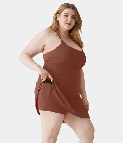 Softlyzero Plush Backless Active Dress-Easy Peezy